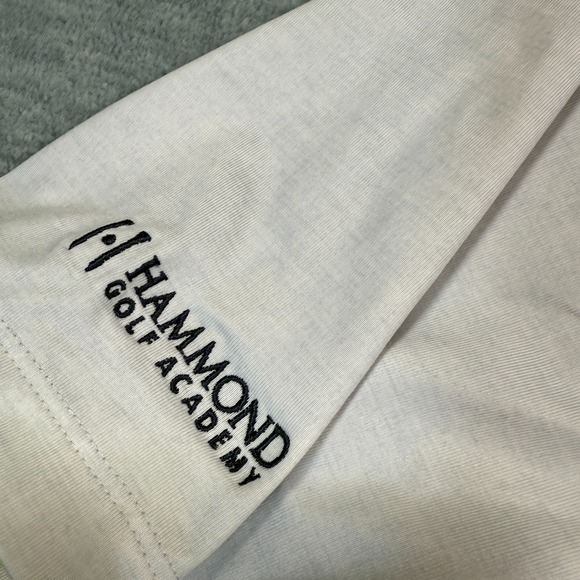 Nike Golf Polo Mens M Gray White Dri Fit Tour‎ Performance Hammond Academy - Picture 5 of 10